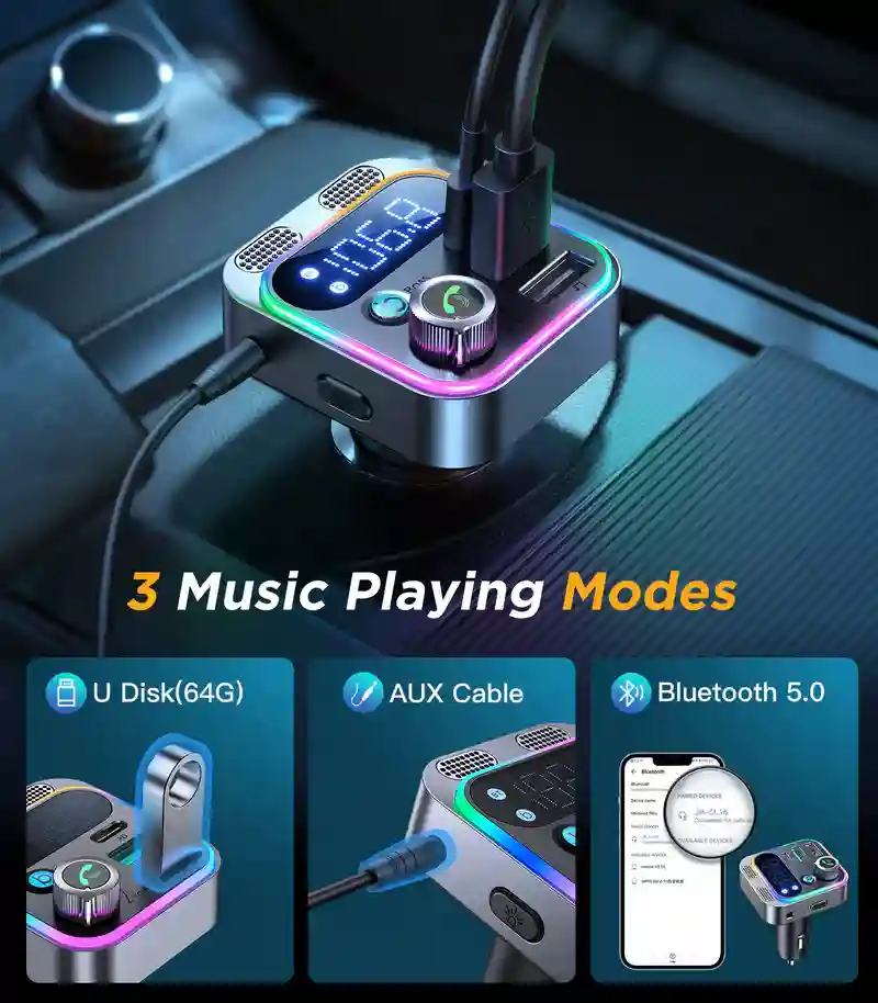 JOYROOM JR-CL16 plugged into car cigarette lighter