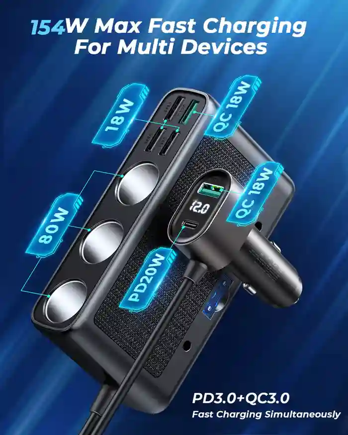 Joyroom JR-CL06 Car Adapter front view