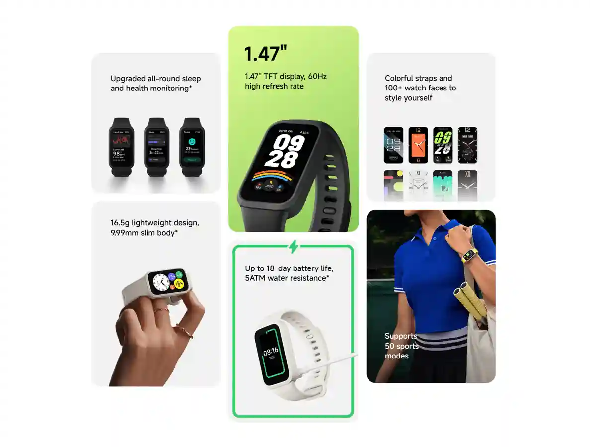 Xiaomi Smart Band 9 Active lightweight fitness band