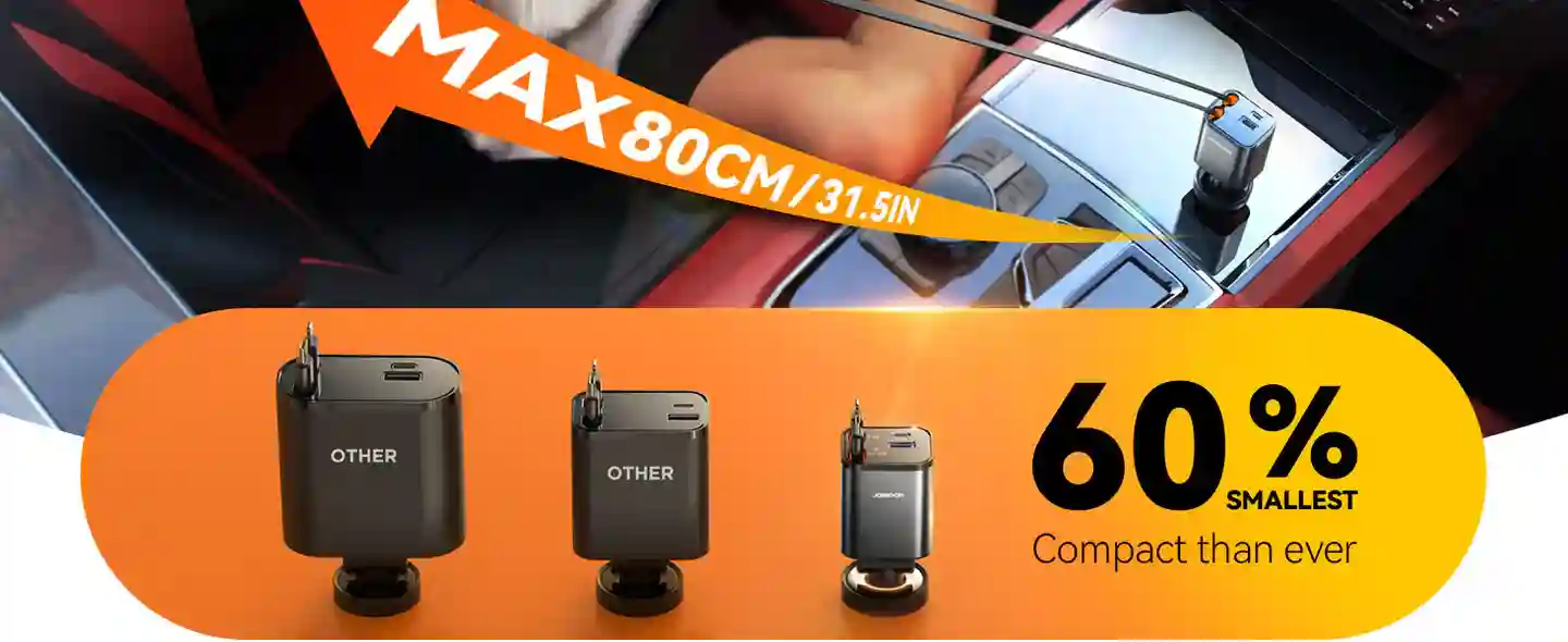 Retractable cables of JR-CCL05 charger