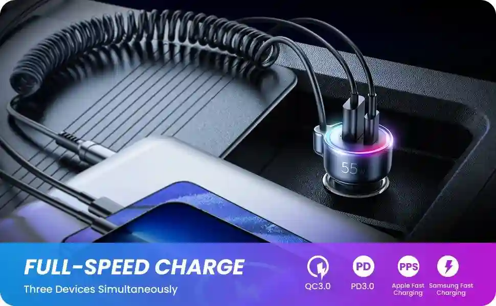 Joyroom JR-CL07 60W Car Charger front view