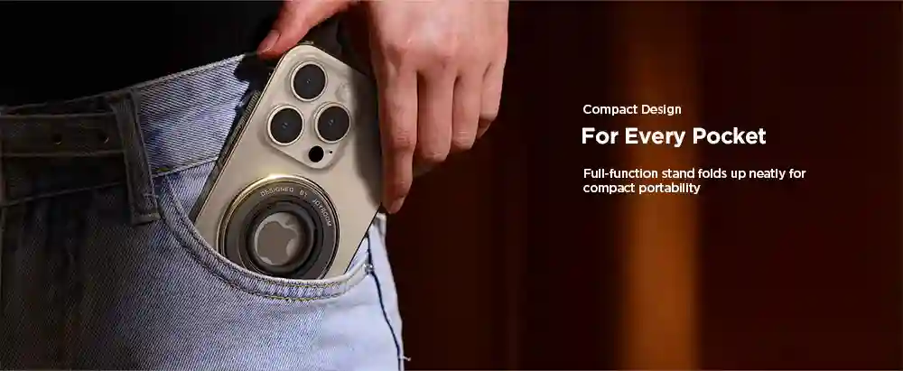 Hands-free stand mode using Joyroom JR-ZS383 Magnetic Ring Holder