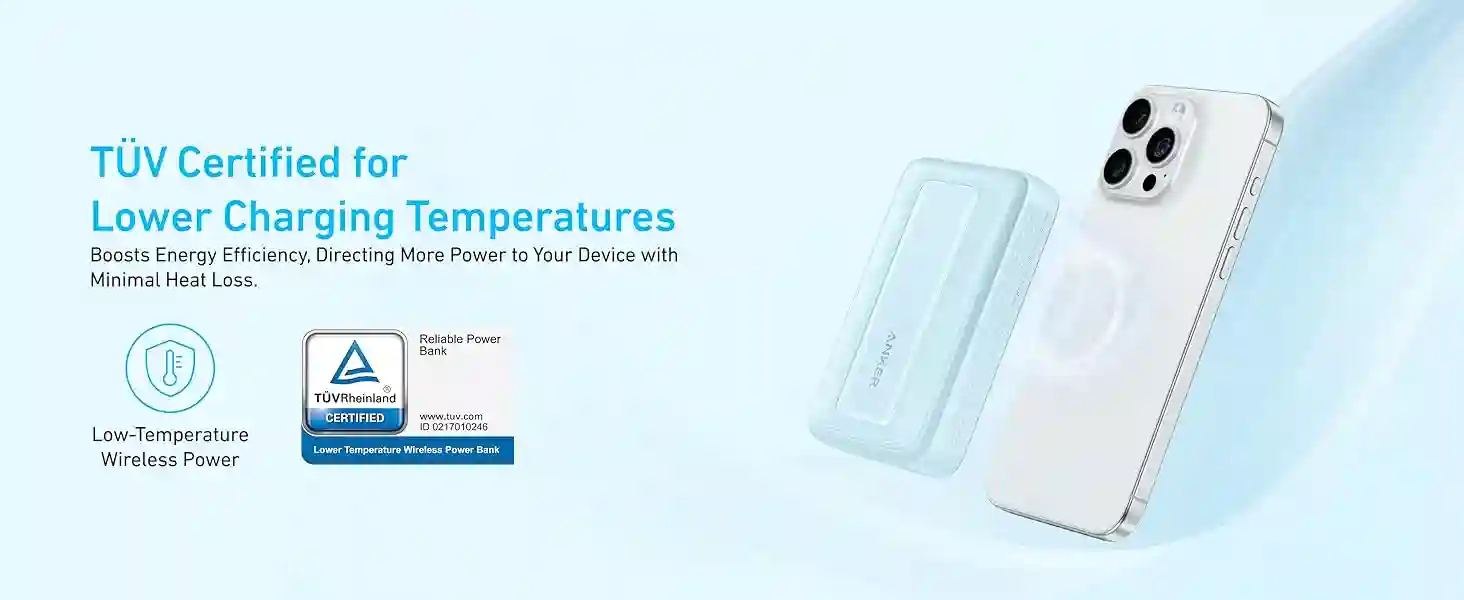 "Anker A1684 Zolo magnetic power bank front view"