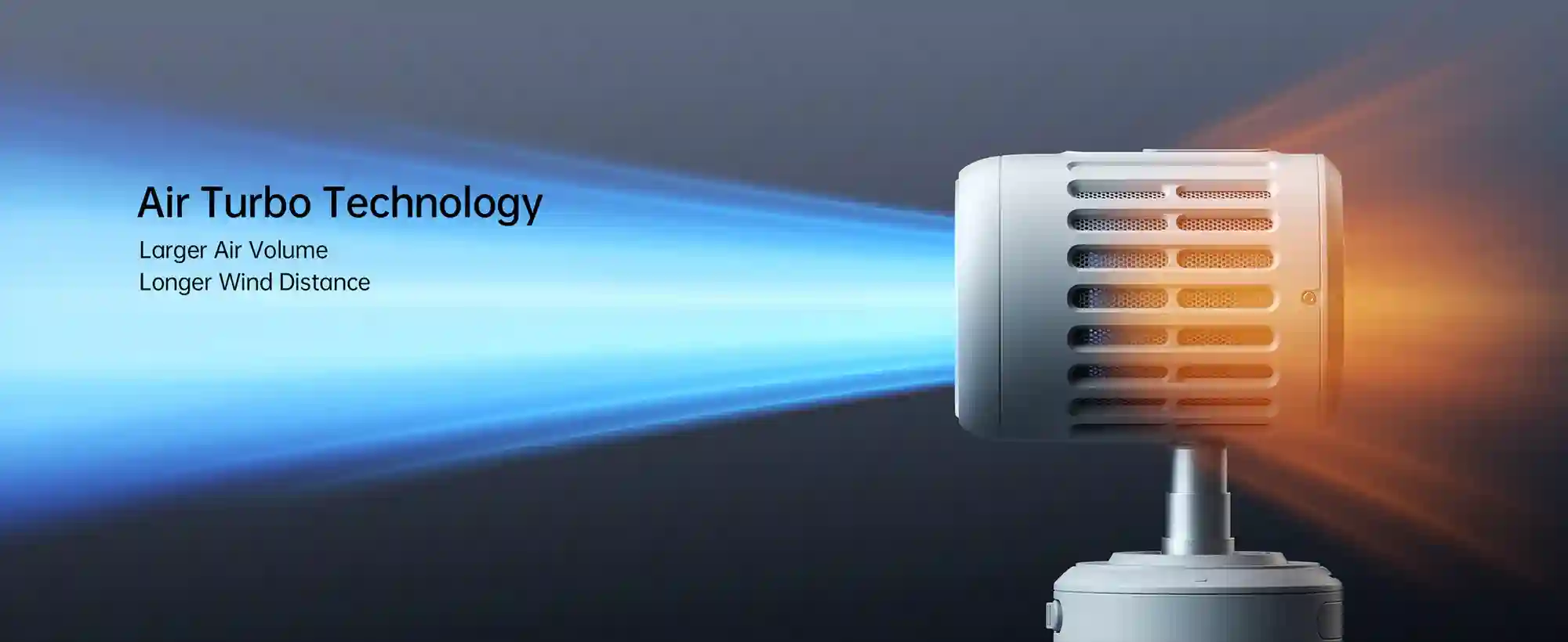 Outdoor fan Ultra1 by JisuLife near a tent