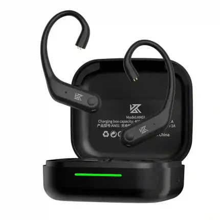 KZ AN01 earbuds and accessories layout