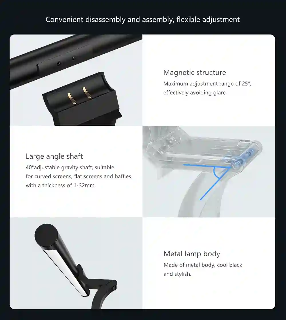 Mi Light Bar 1S illuminating keyboard at night