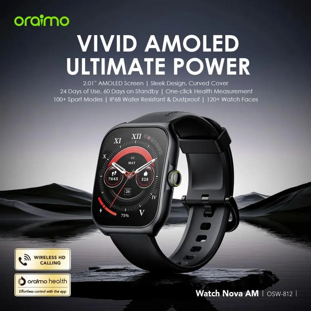 Oraimo Watch Nova AM AMOLED Calling Smart Watch