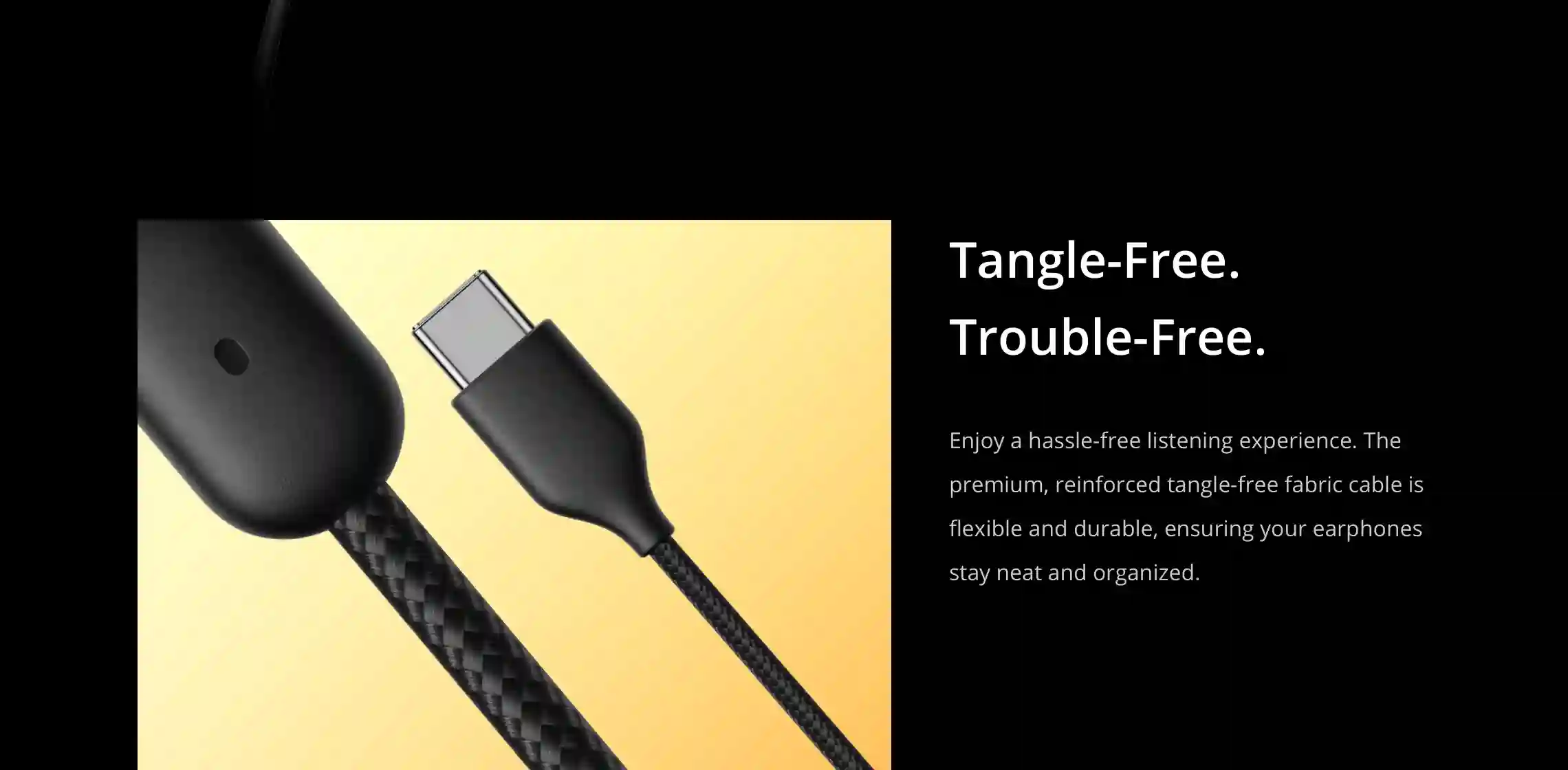 Realme Buds 3 durable cable and design