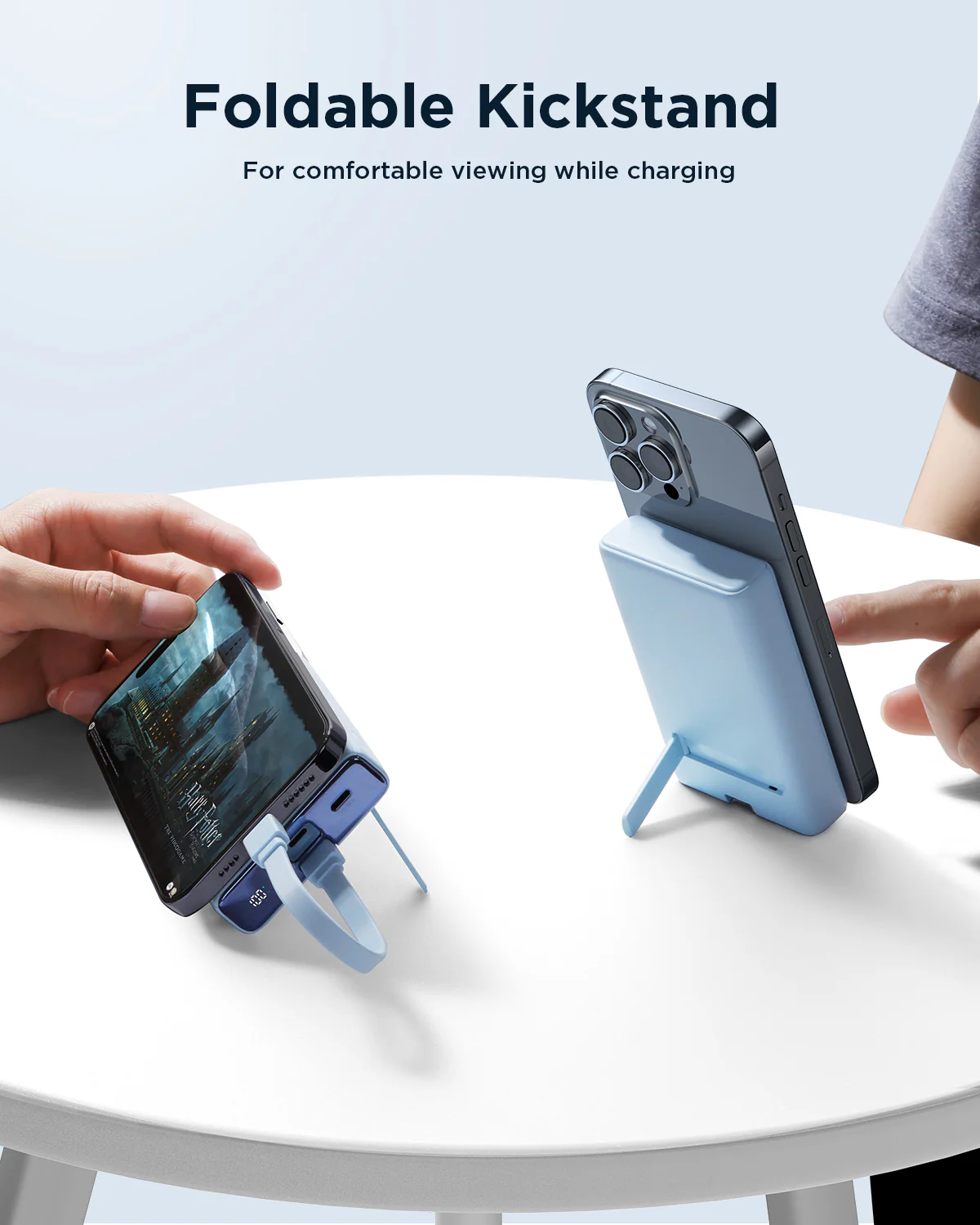 JOYROOM JR-PBM01 20W Power Bank 10000mAh with Built-in Cable & Kickstand