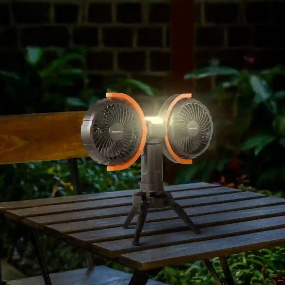 Porodo Dual Head Fan LFS150 front view