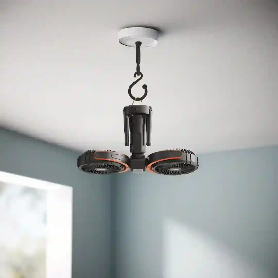 Porodo LFS150 fan hanging with hidden hook
