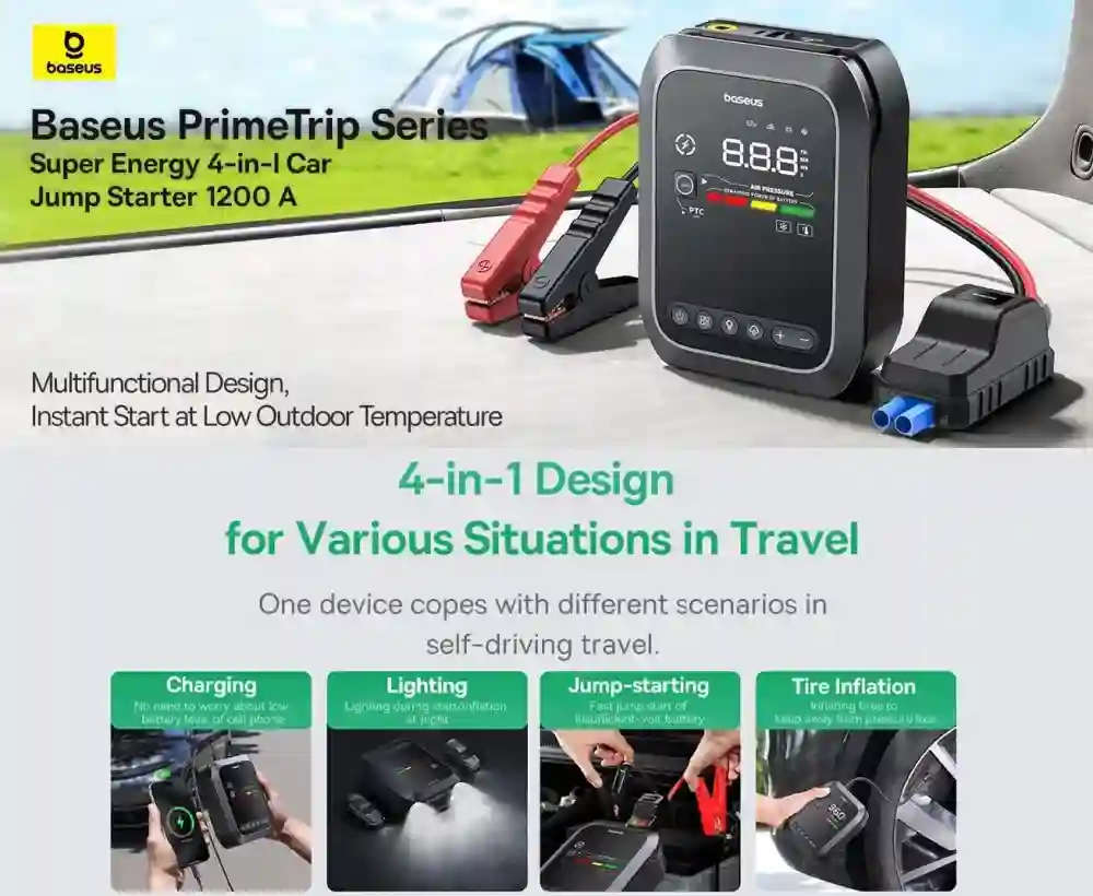 Baseus Primetrip 4in1 Car Jump Starter full product