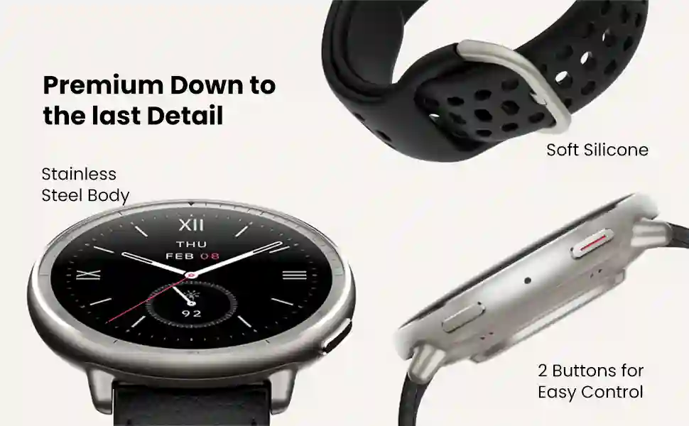 Amazfit Active 2 heart rate and SpO₂ sensor close-up