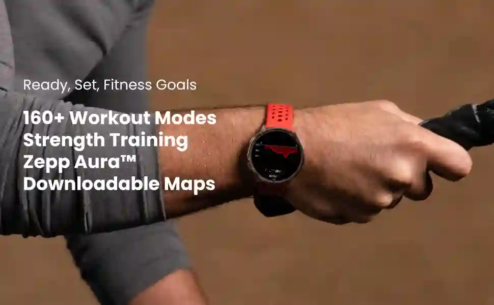 Amazfit Active 2 watch face showing GPS route