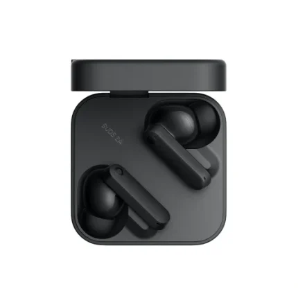 CMF Buds 2a earbuds in black color with dual-texture finish