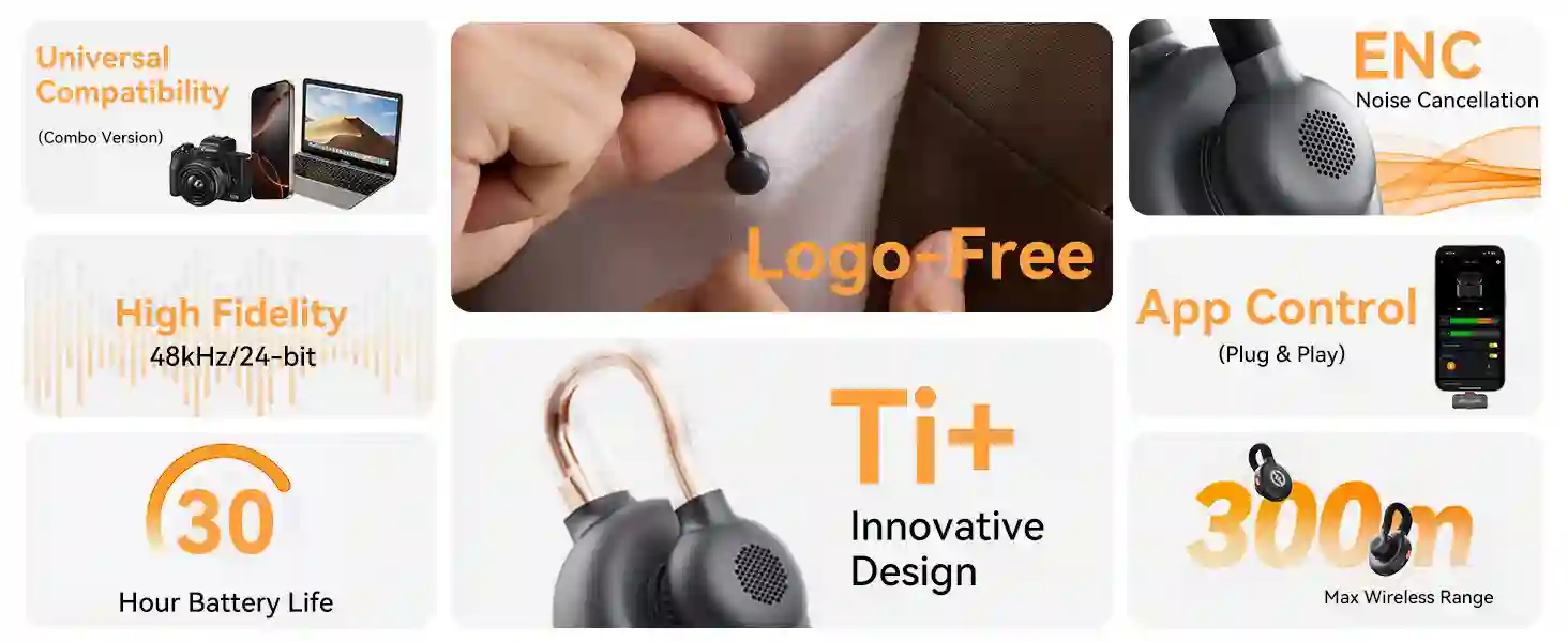 Hollyland Lark M2S Wireless Microphone full set with case