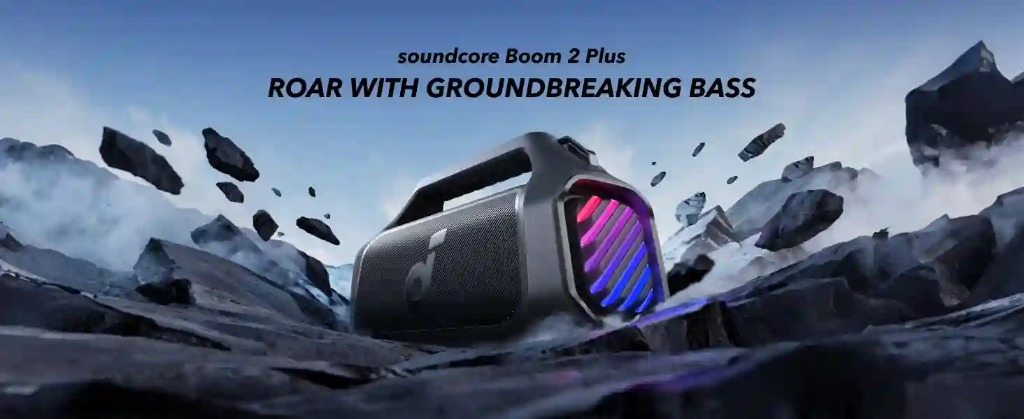 Soundcore Boom 2 Plus Outdoor Speaker Front View