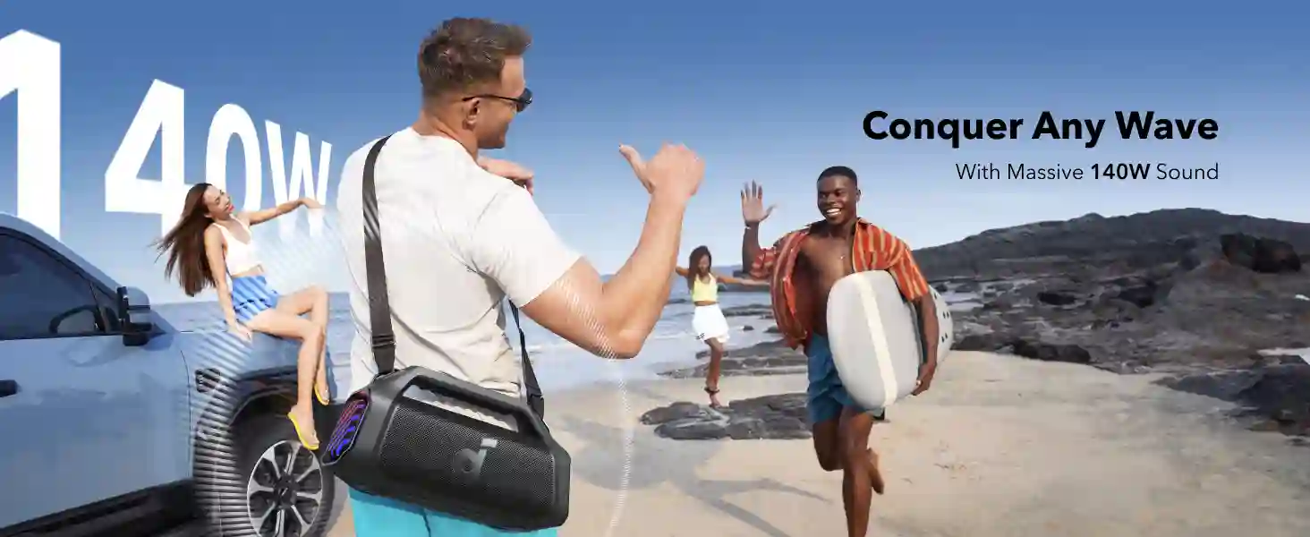 Soundcore Boom 2 Plus 140W BassUp 2.0 Speaker Setup with Dual Woofers and Tweeters