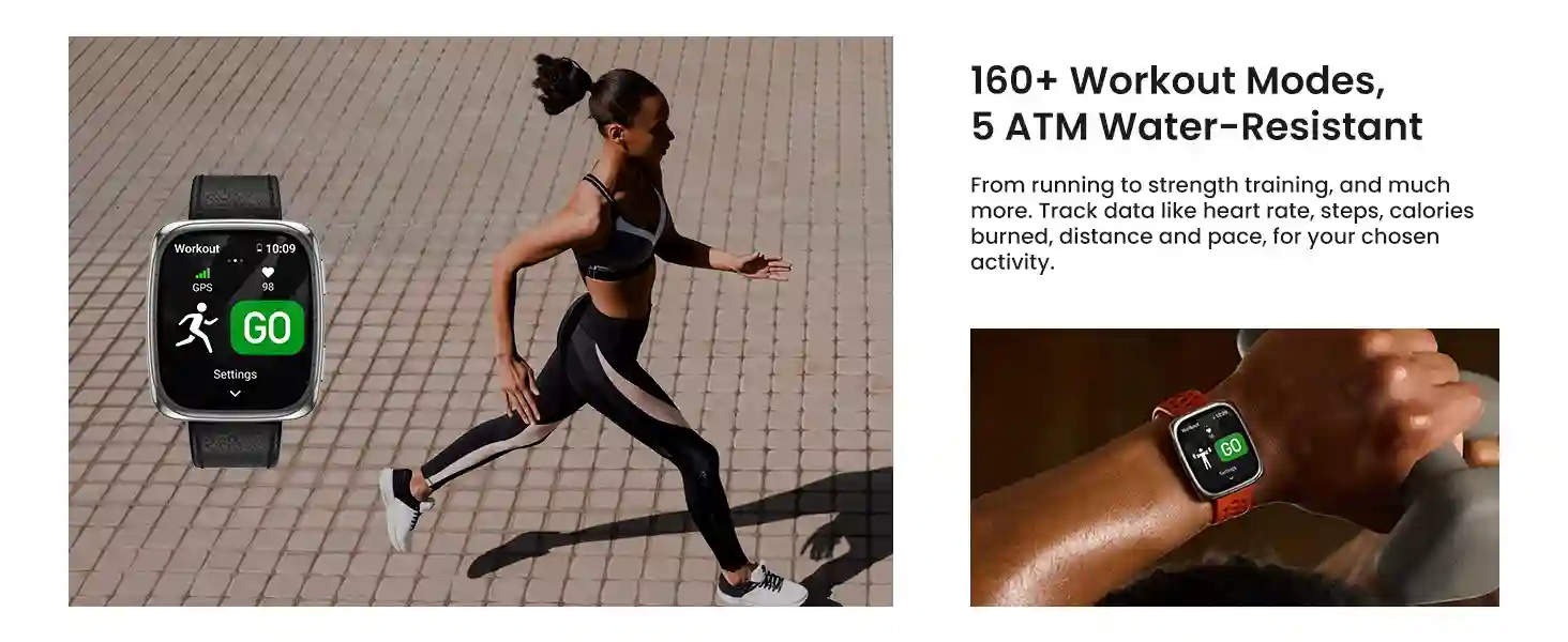 gps-enabled amazfit active 2 square with 160+ sports modes