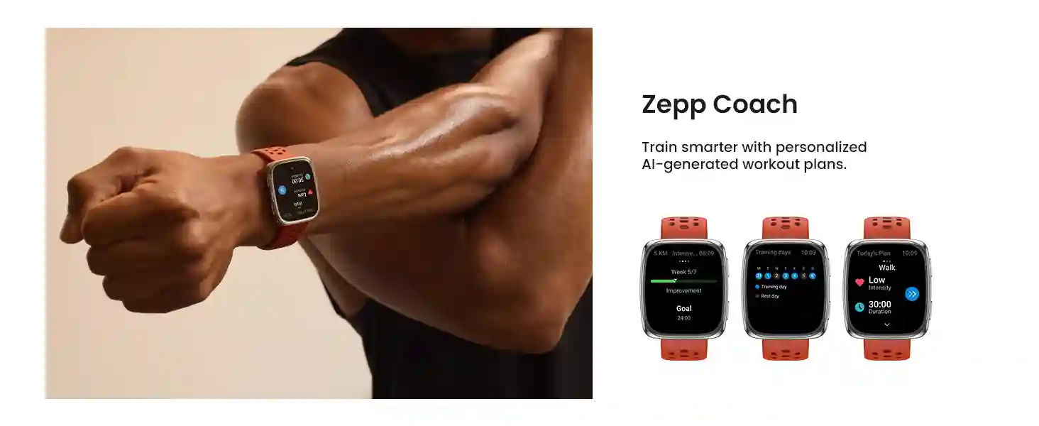 amazfit active 2 square fitness tracker with heart rate monitor