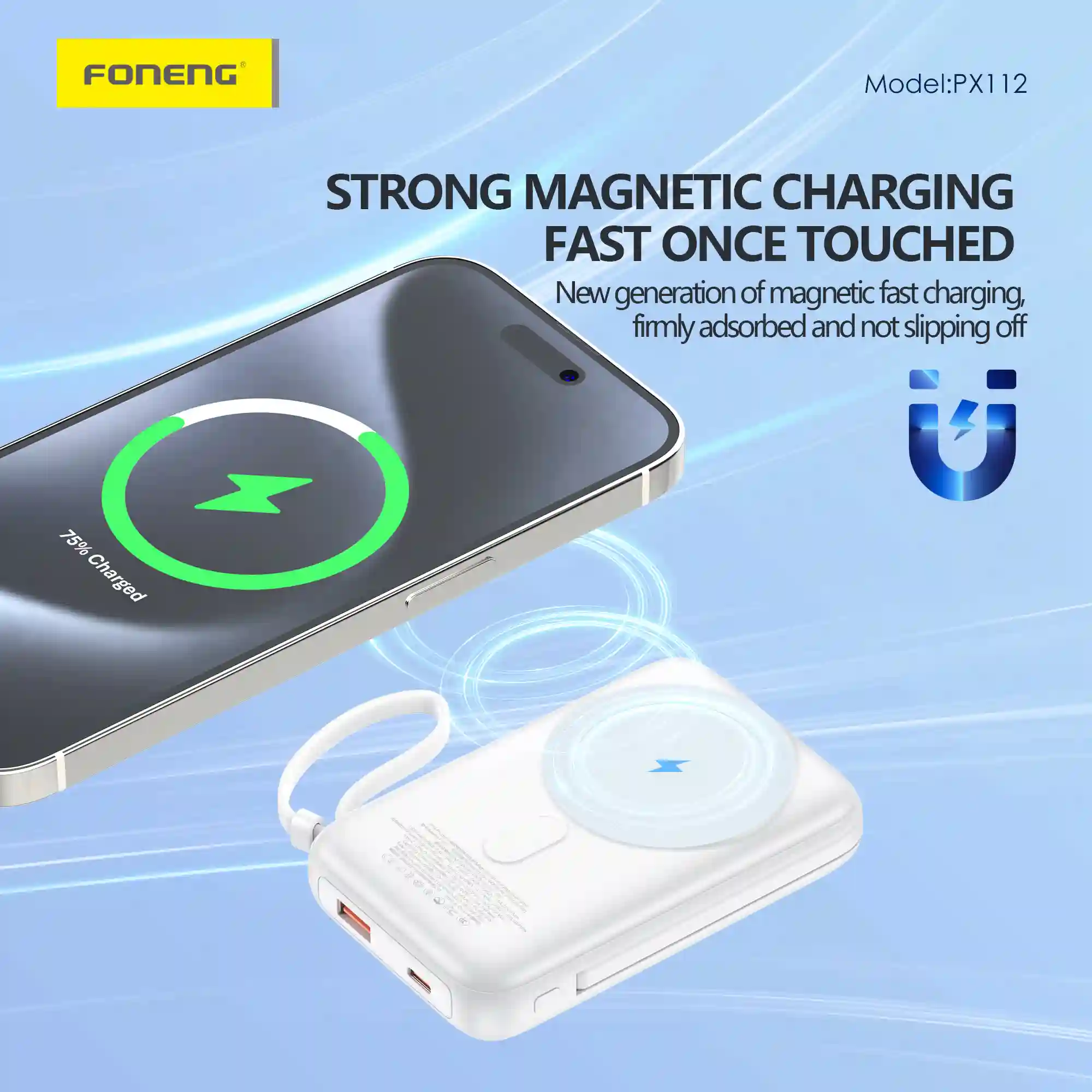 Foneng PX112 22.5W power bank for iPhone and Android