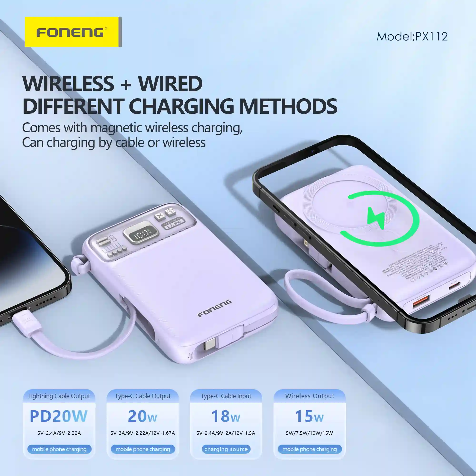 Foneng PX112 15W MagSafe wireless charger portable