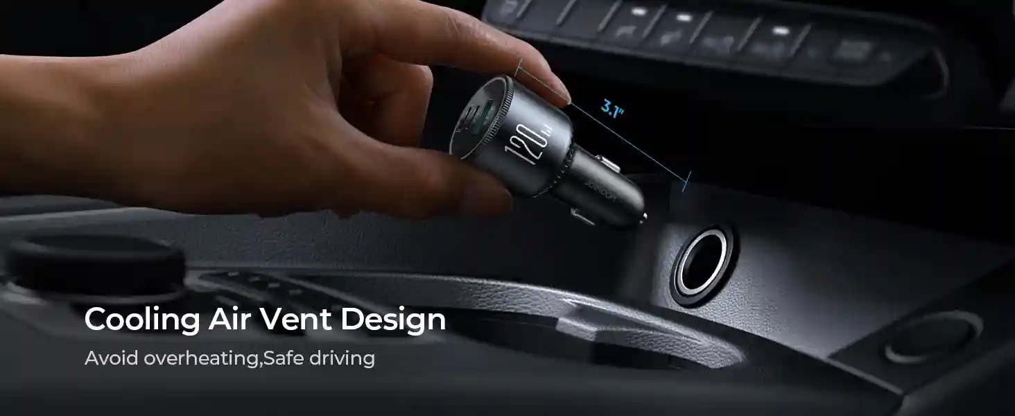 JOYROOM JR-CCN07 car charger with included 100W USB-C cable