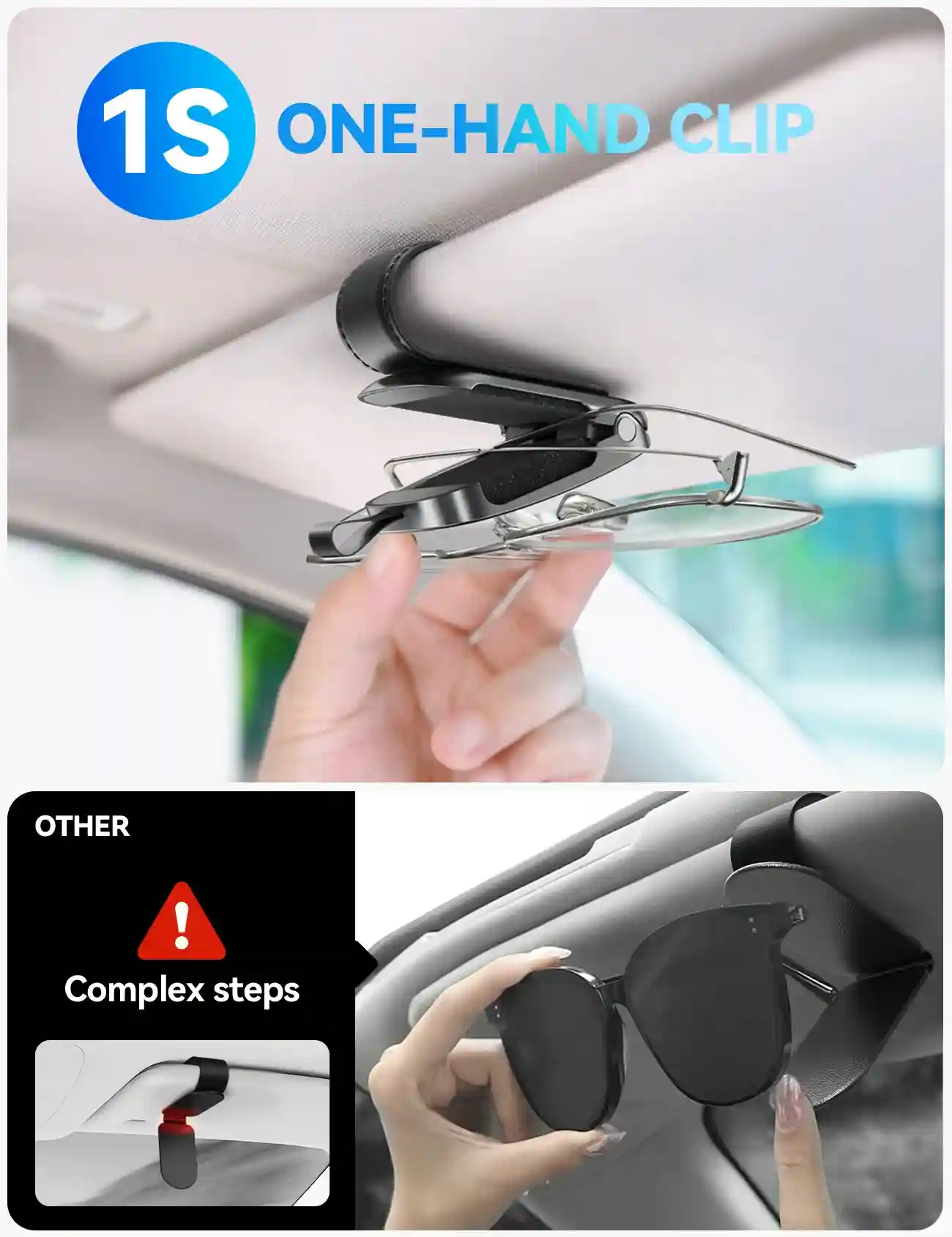 Magnetic sunglasses holder for car visor JOYROOM JR-ZS511
