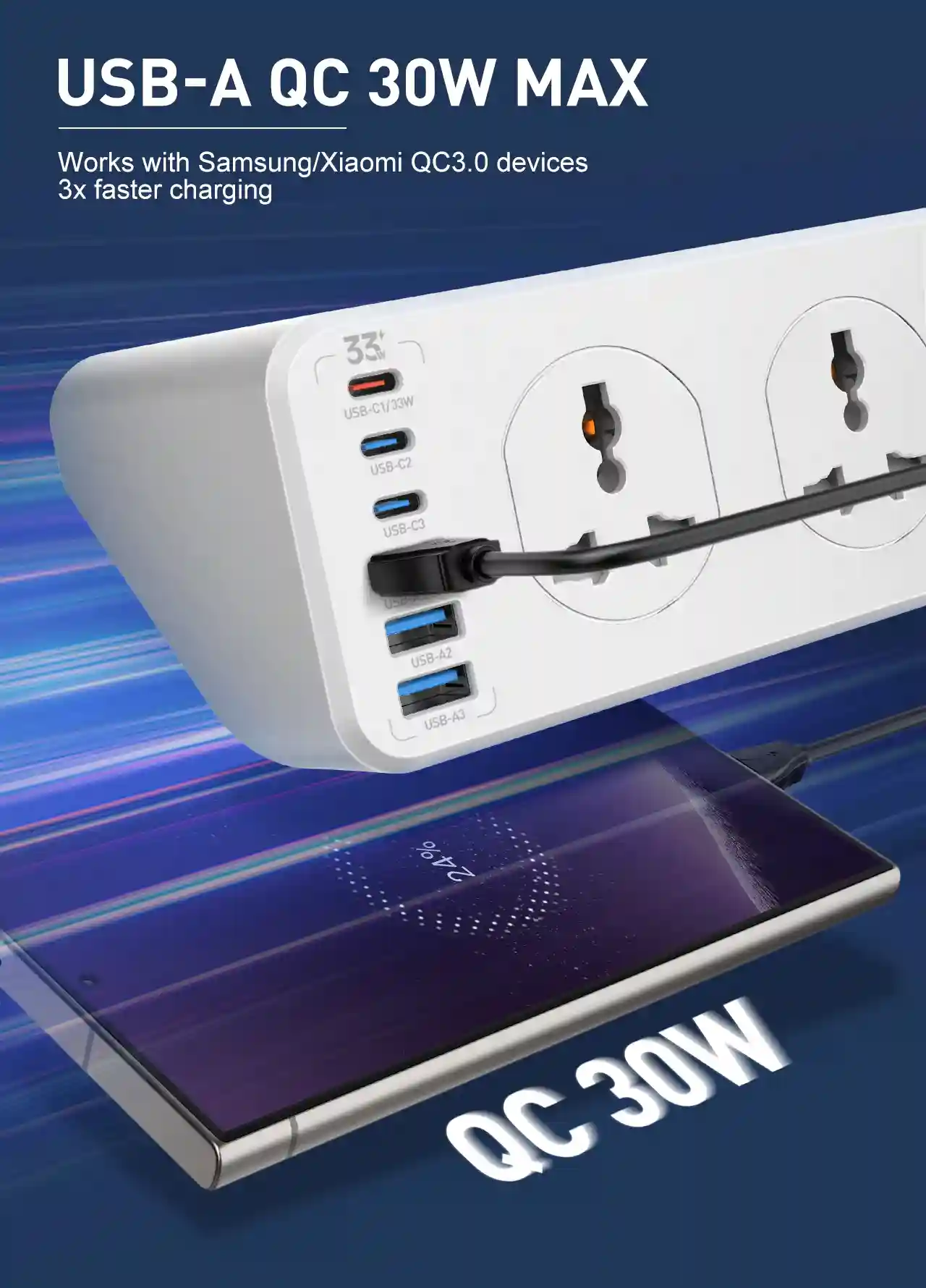 LDNIO SC10610C Universal Power Strip with surge protection feature