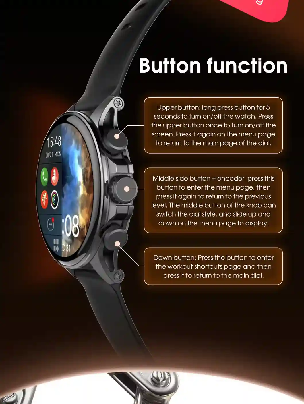 Ldnio SW01 on wrist showing health tracking