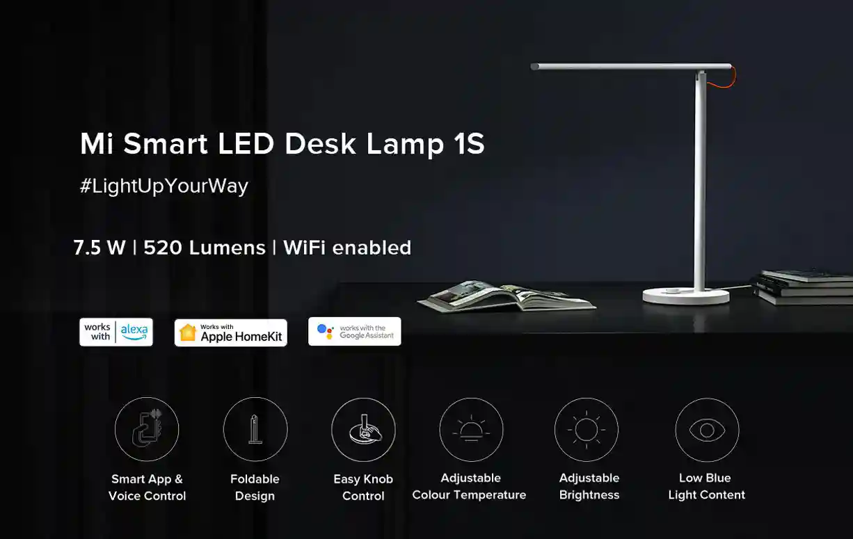 Mi LED Desk Lamp 1S smart desk lamp with HomeKit