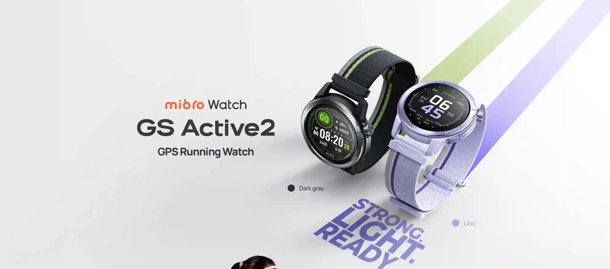 Mibro GS Active2 Smart Watch AMOLED 1.32 Inch GPS front view