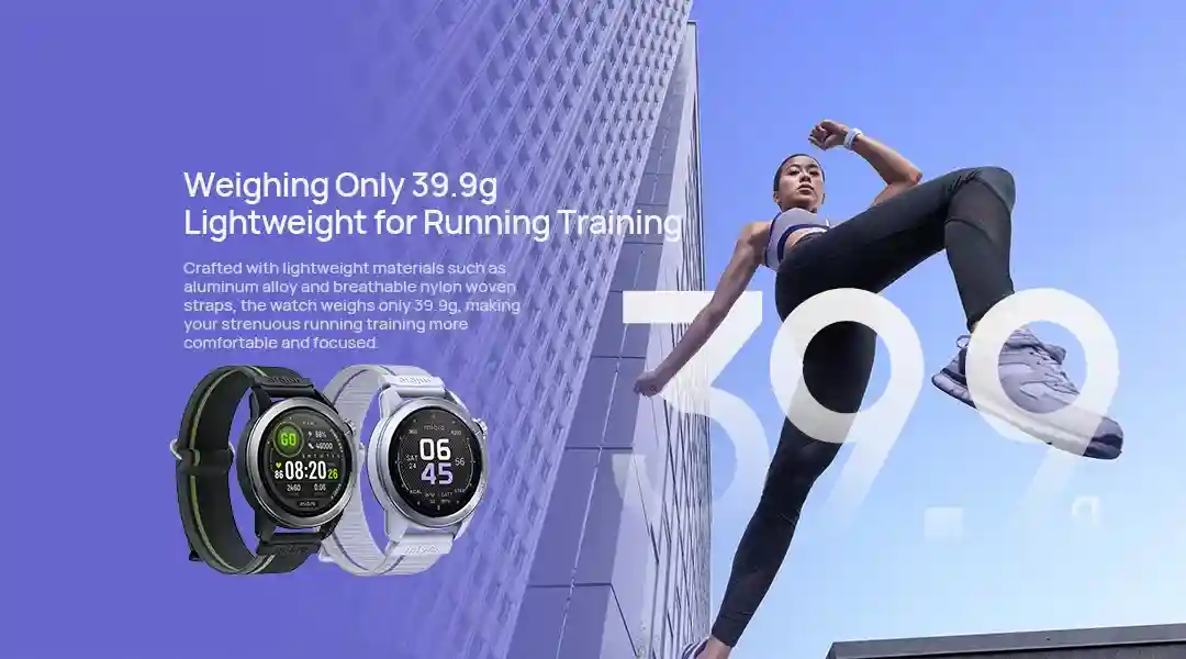 Mibro GS Active2 Smart Watch AMOLED 1.32 Inch GPS display in sunlight