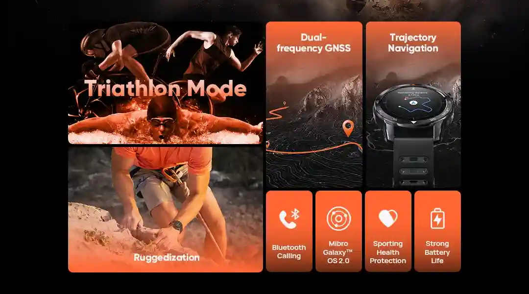 Mibro GS Pro2 smartwatch with 5ATM water resistance