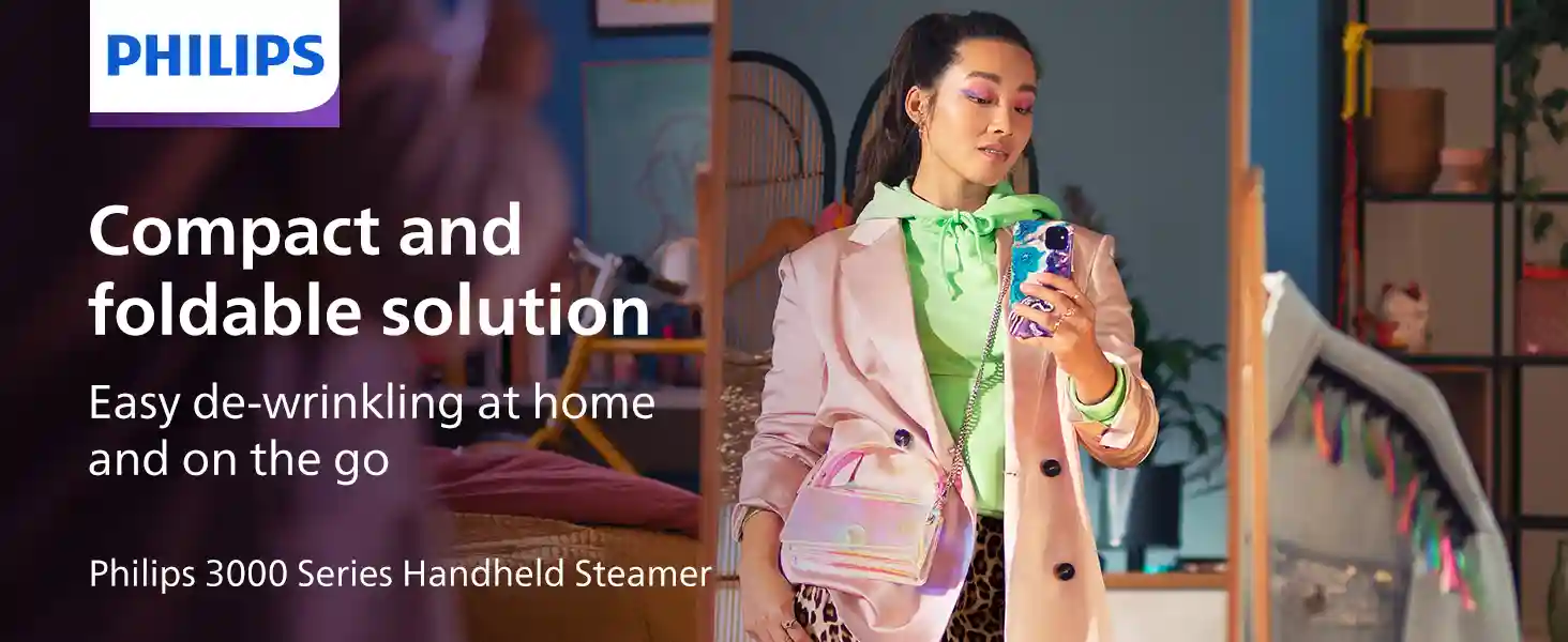 Philips 3000 Series Handheld Steamer STH3020/16 wrinkle remover