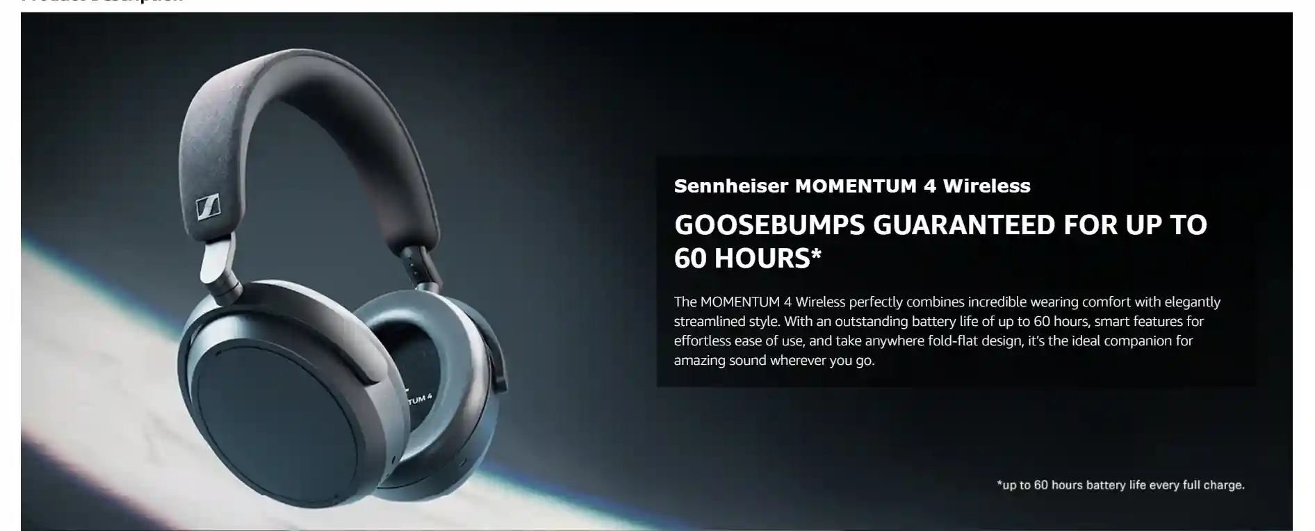 Sennheiser MOMENTUM 4 Wireless Headphones with ANC