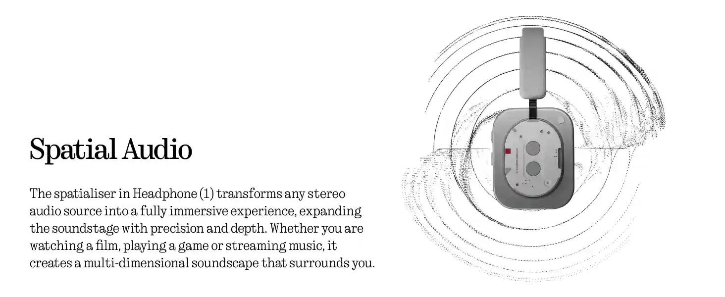 Nothing Headphone (1) long battery life 80 hours playback
