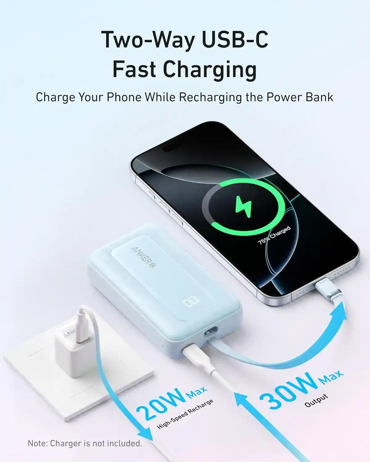 Anker Zolo Power Bank 10K 30W for iPhone and Android