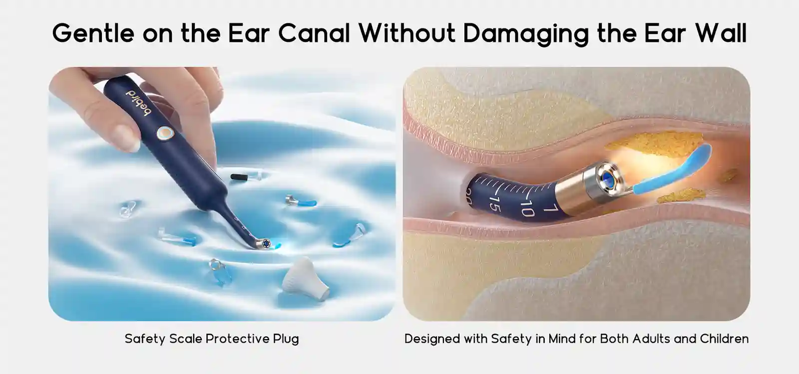 Flexible silicone ear cleaner Bebird Earsight Plus D39R