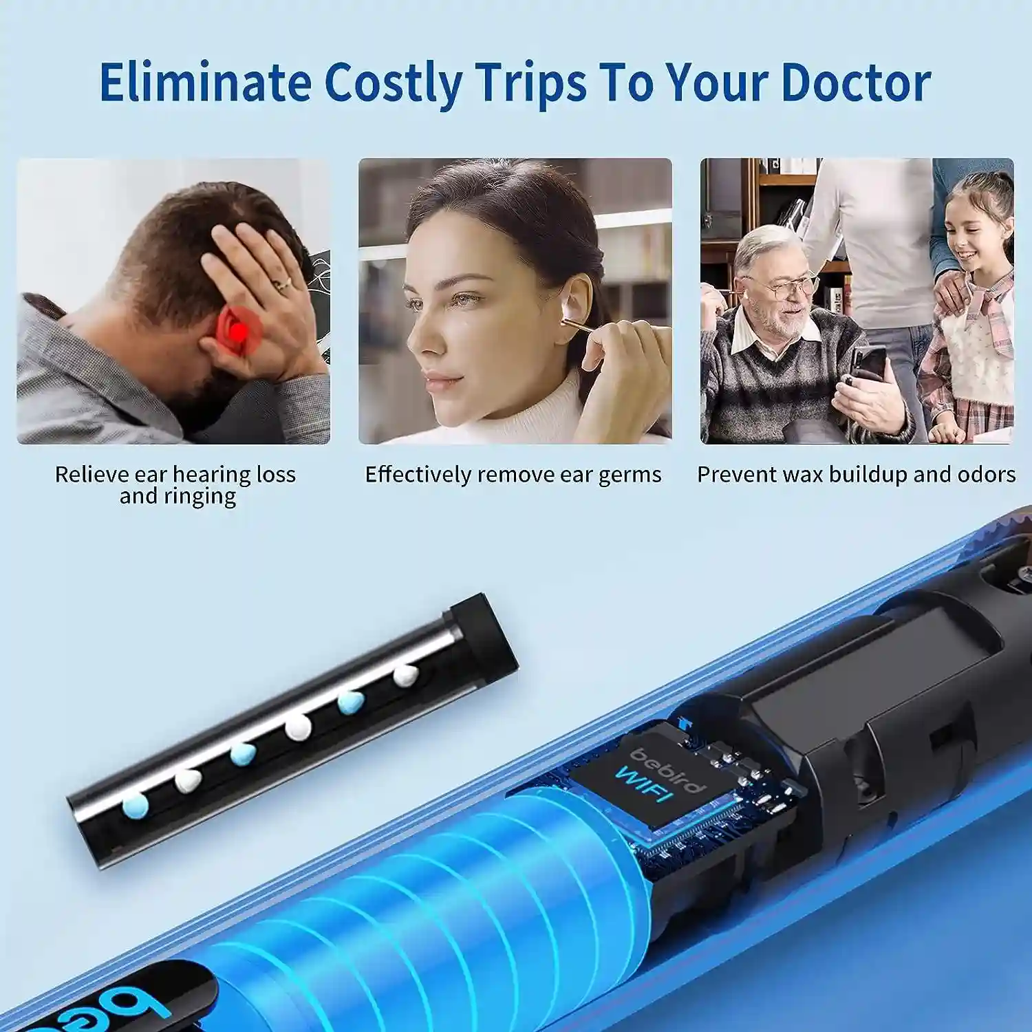 BEBIRD Note3 Pro silicone ear spoons for safe cleaning