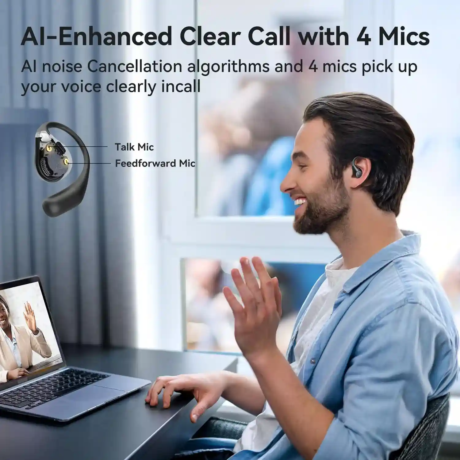 Bluetooth 5.3 multipoint connection EarFun OpenJump headphones