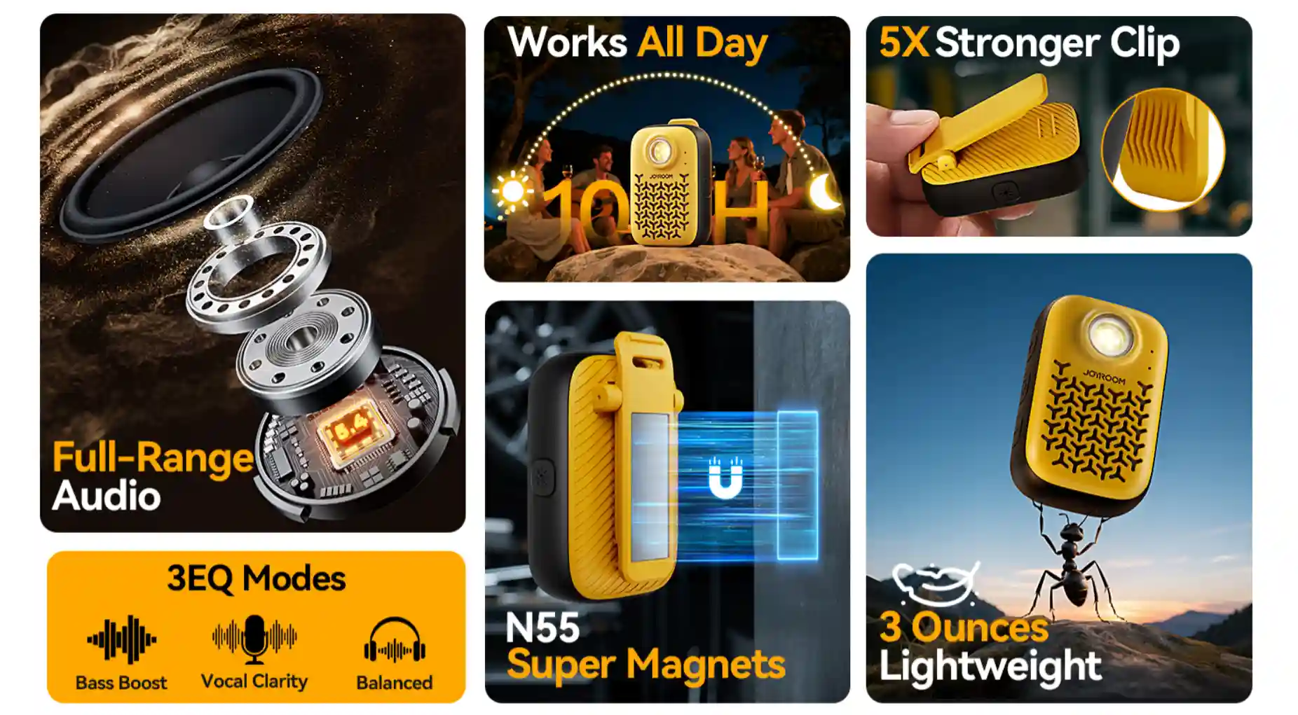 JOYROOM JR-MS03 Mini Portable speaker front view