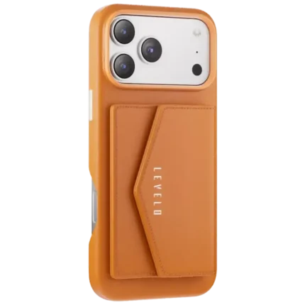 Stylish Levelo Vertex PU Leather Wallet Case for iPhone 17 Pro/Pro Max