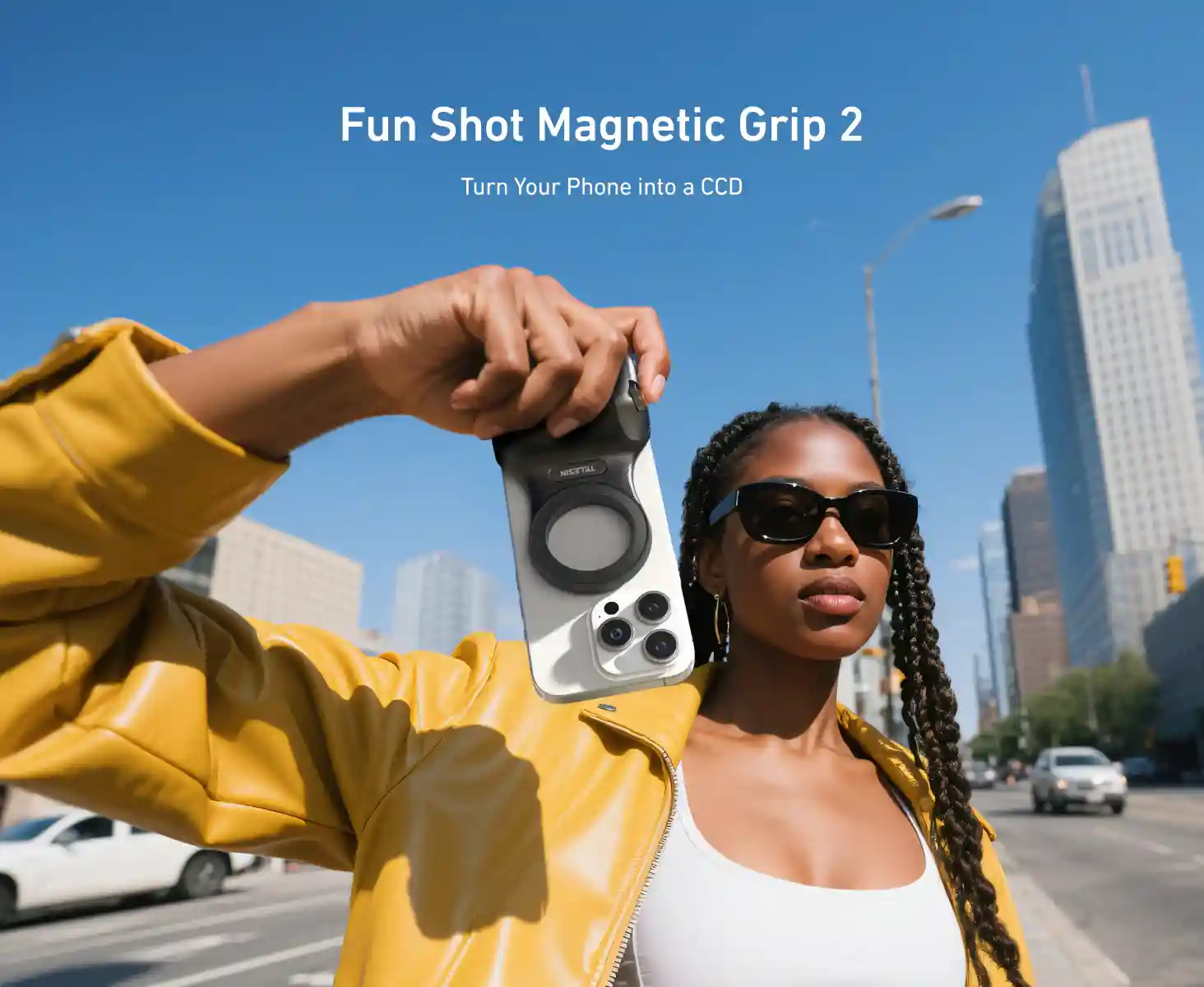 TELESIN Fun Shot Magnetic Grip 2 DSLR Style Shutter Grip