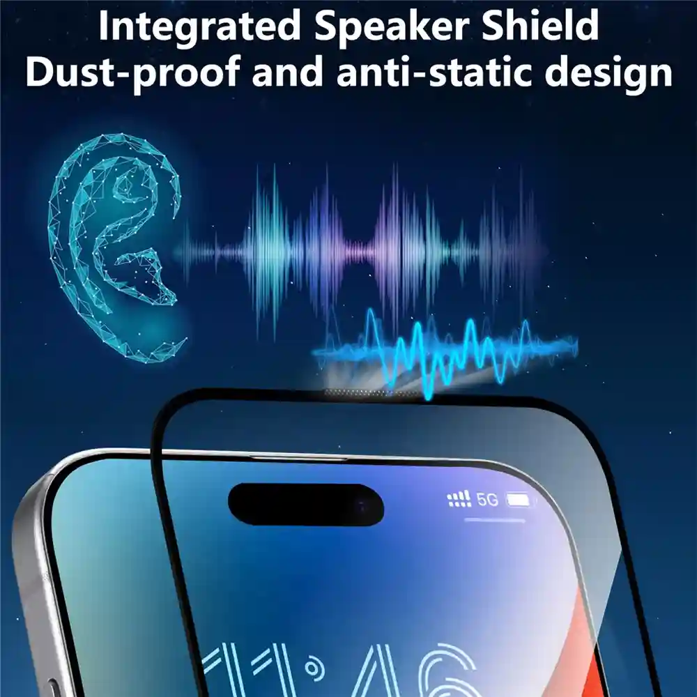 JOYROOM JR-MLG0281 iPhone 16 Pro Privacy Screen Protector with high aluminium-silicon glass