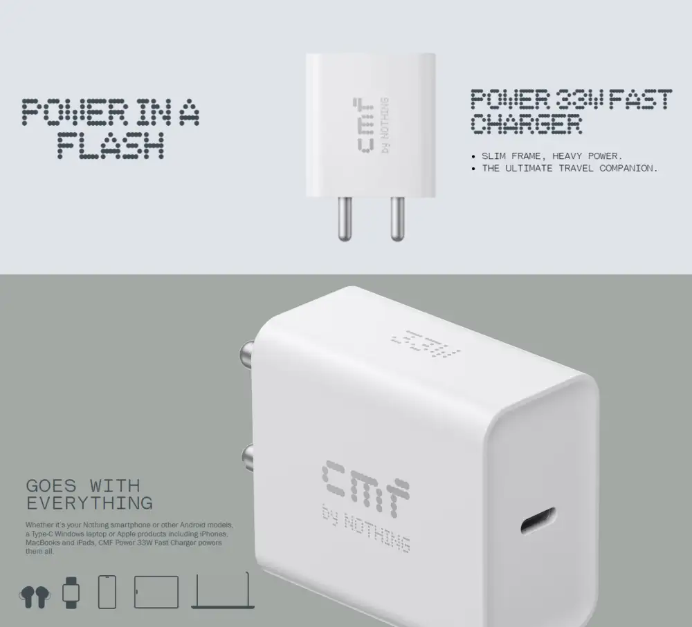 Buy CMF Power 33W Fast Charger online at Gadget Studio BD