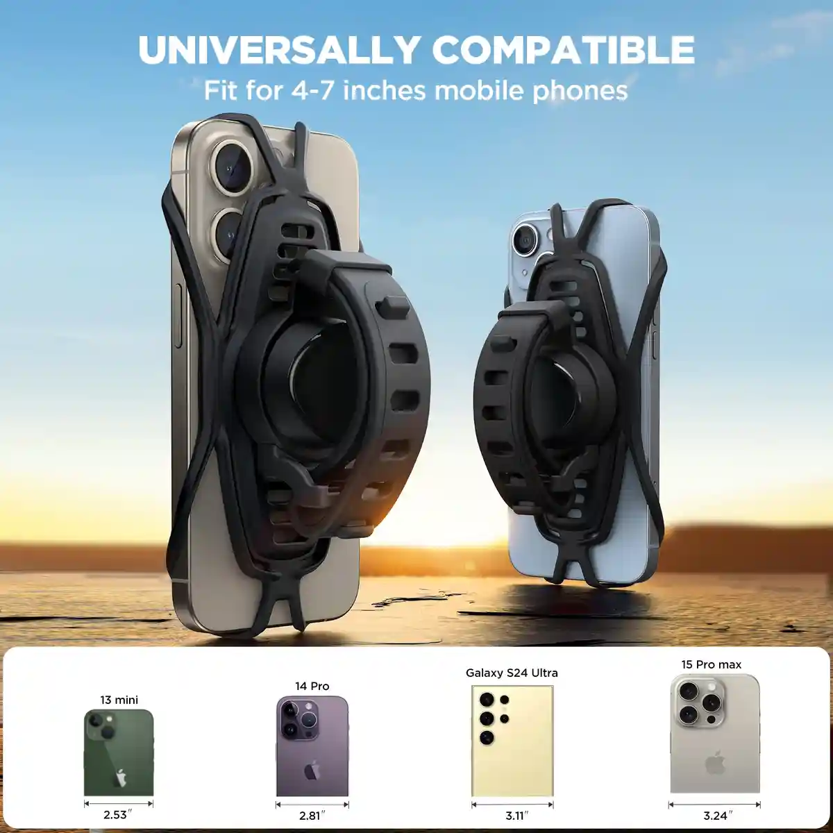 Silicone strap design of JOYROOM JR-ZS382 Bicycle Phone Holder