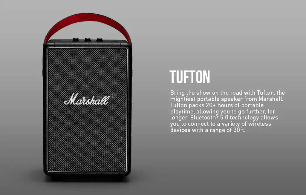 Marshall Tufton portable Bluetooth speaker for outdoor use