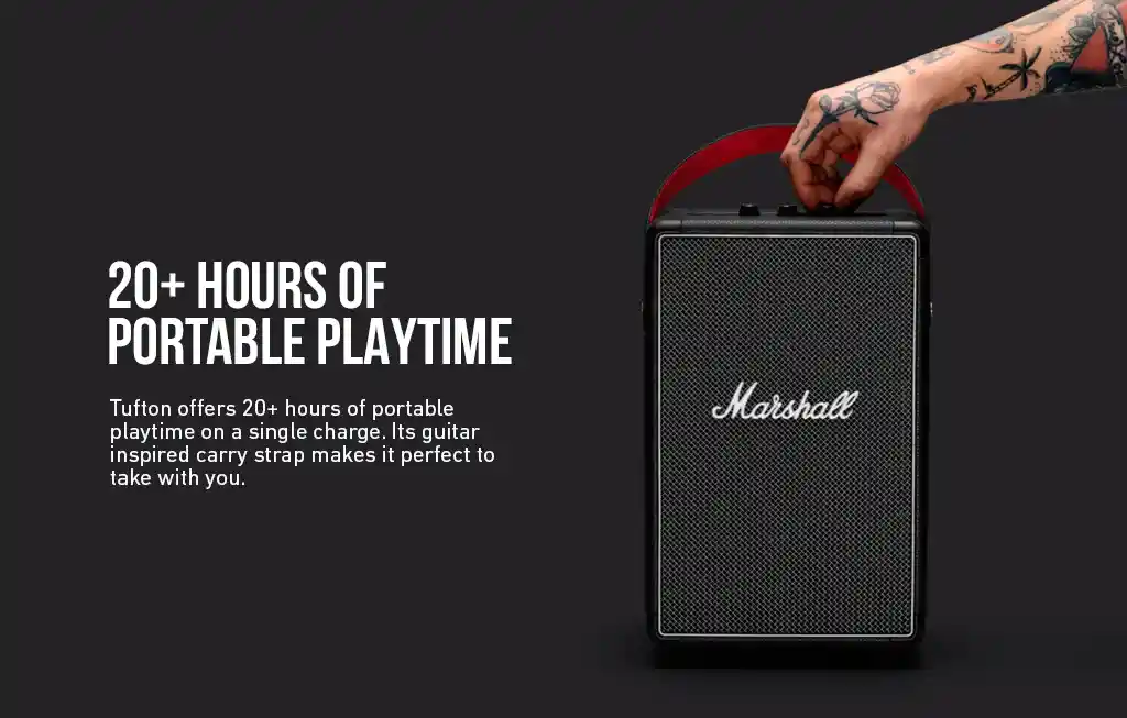 Marshall Tufton portable speaker with 20 hours of playtime