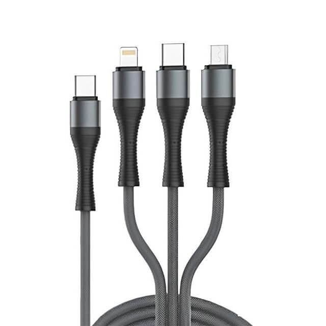 LDNIO LC94C 100W 3in1 Type-C to LightningType-CMicro USB Fast Charging Cable 1 (5) LDNIO LC94C 100W 3in1 Type-C to LightningType-CMicro USB Fast Charging Cable 1.2M